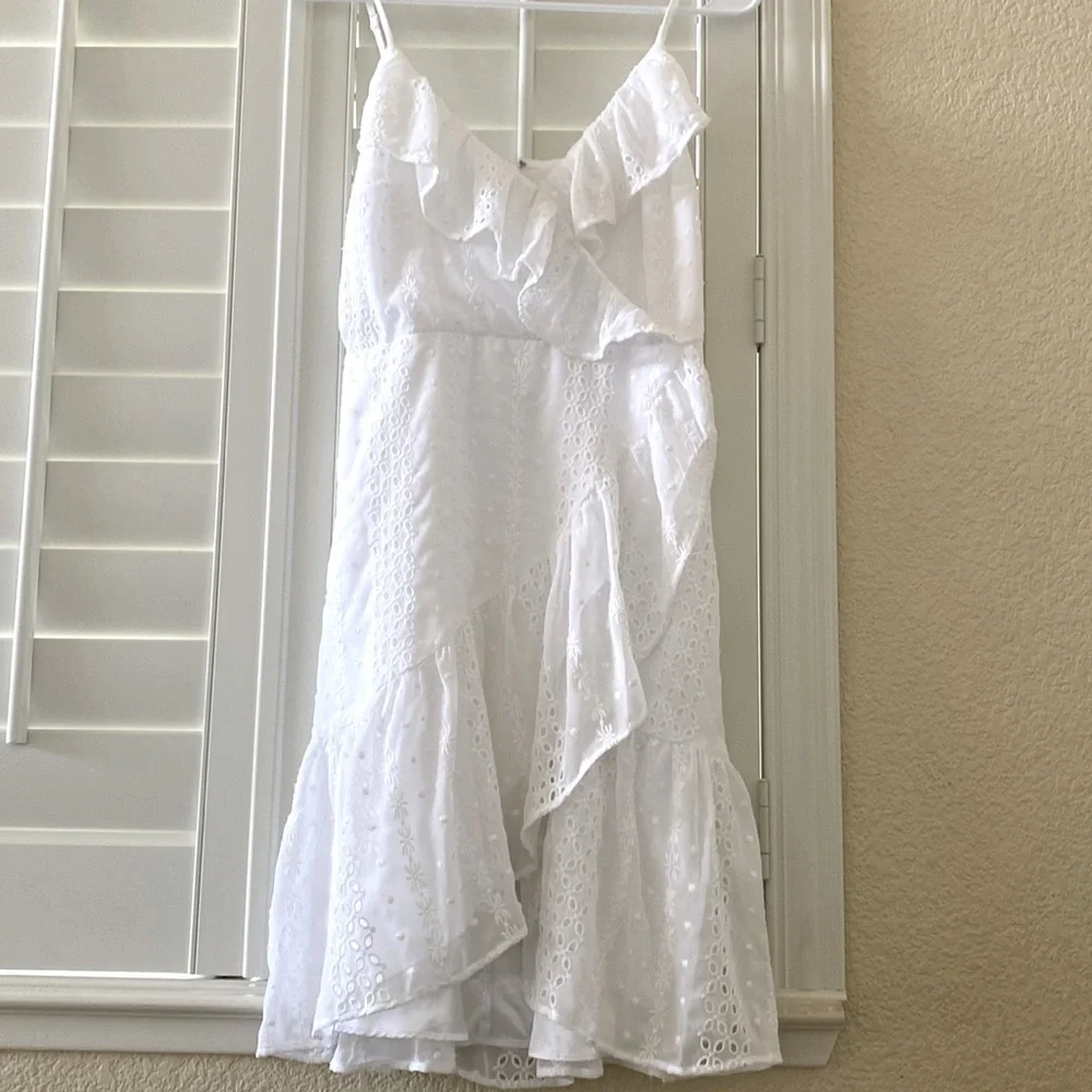 Express | Ruffle Wrap Spaghetti Strap Dress - Picture 1 of 6